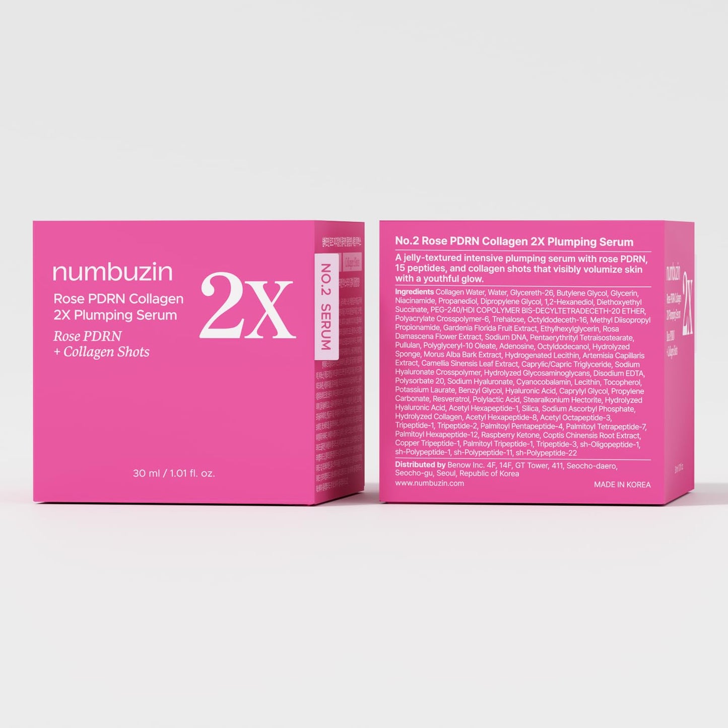 numbuzin - No.2 Rose PDRN Collagen 2X Plumping Serum