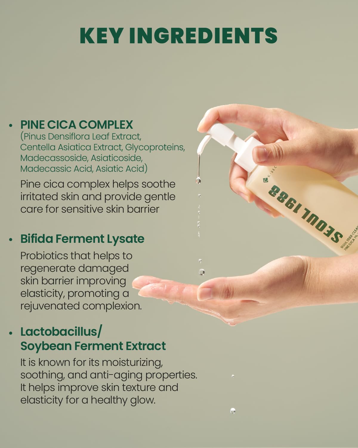 KSECRET - SEOUL 1988 Cleansing Oil : Pine Cica 1% + Probiotics