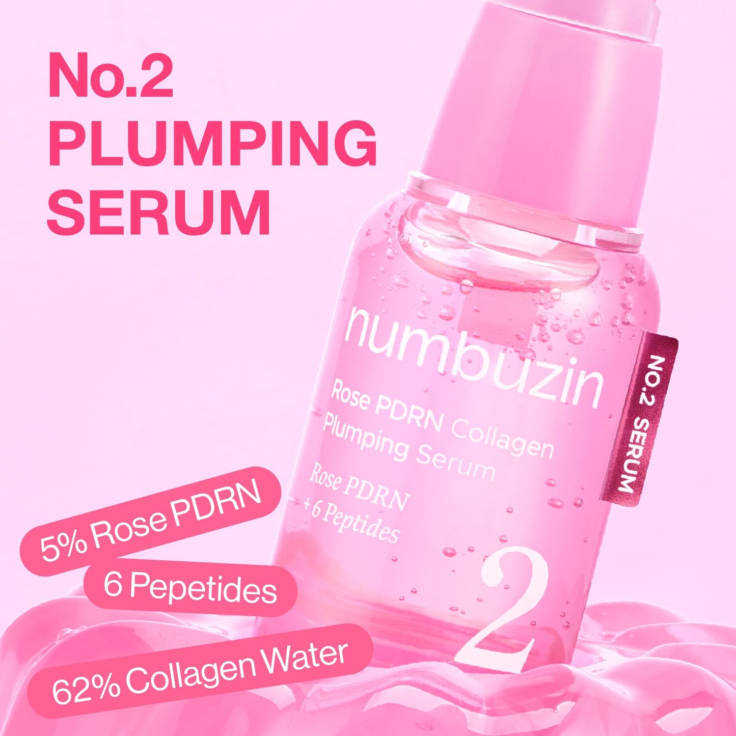 numbuzin - No.2 Rose PDRN Collagen Plumping Serum