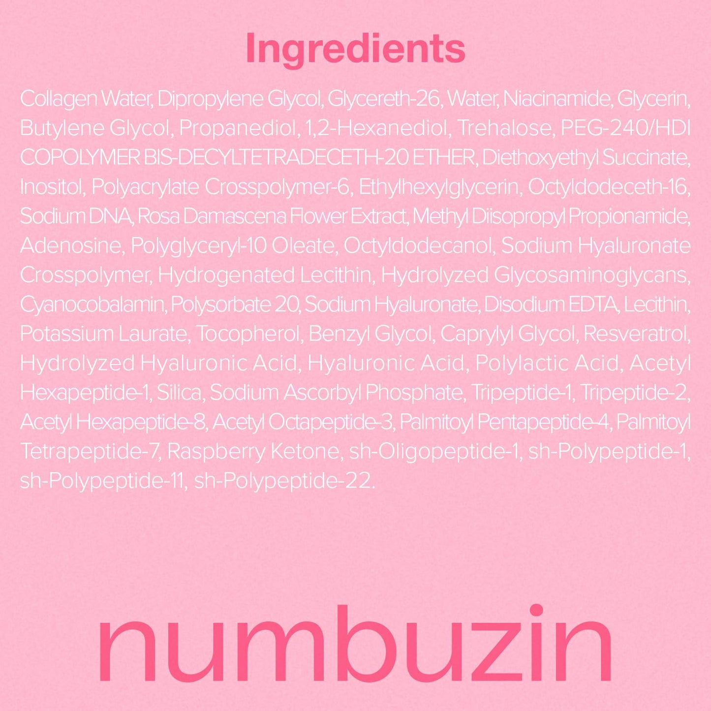 numbuzin - No.2 Rose PDRN Collagen Plumping Serum