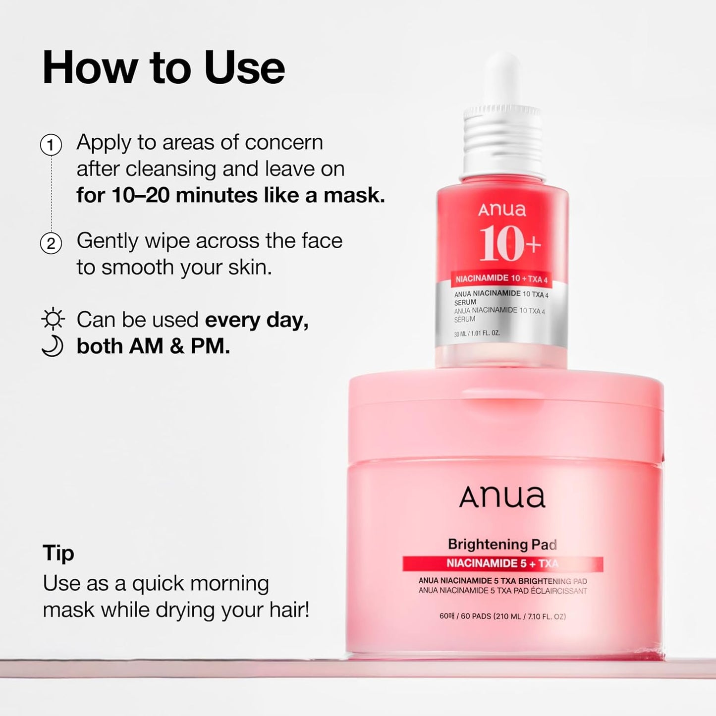 Anua - Niacinamide 5 TXA Brightening Pad - Pads anti-taches niacinamide