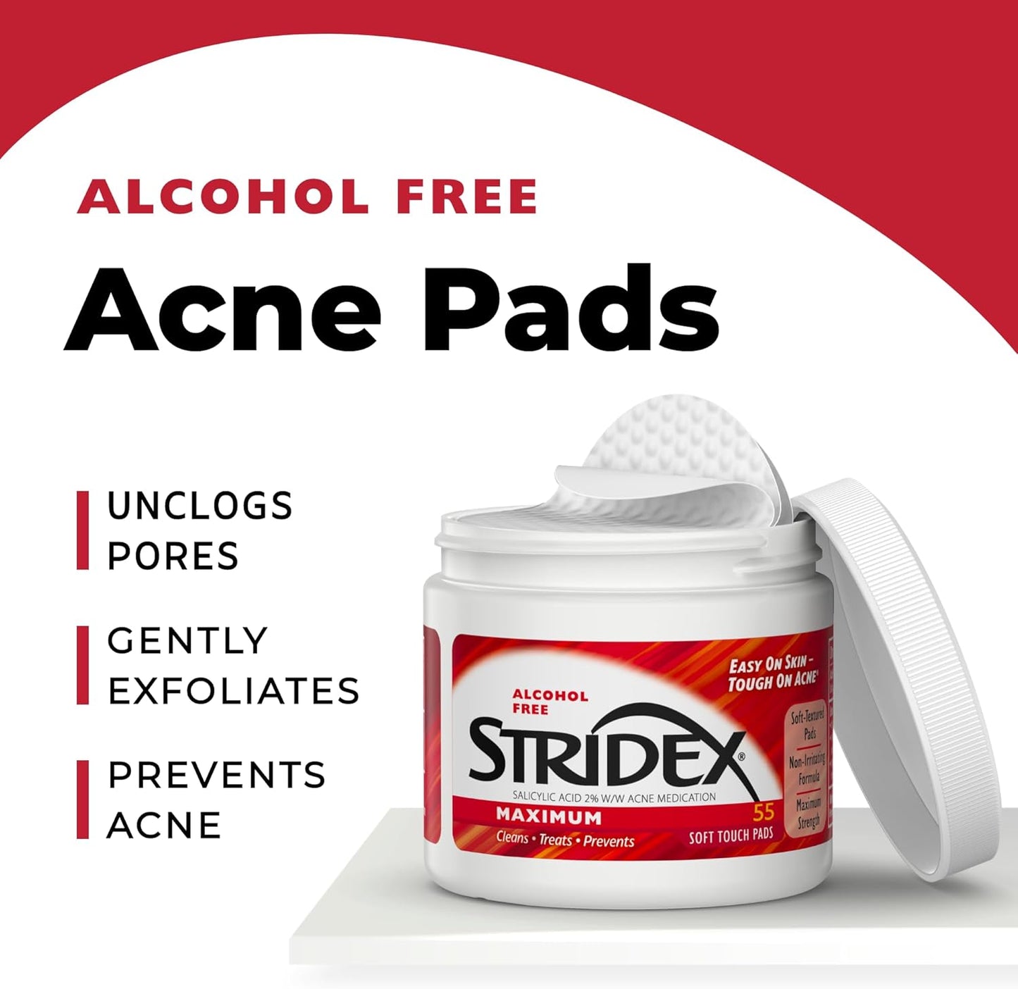 STRIDEX - Maximum 2% Salicylic Acid Soft Touch Pads