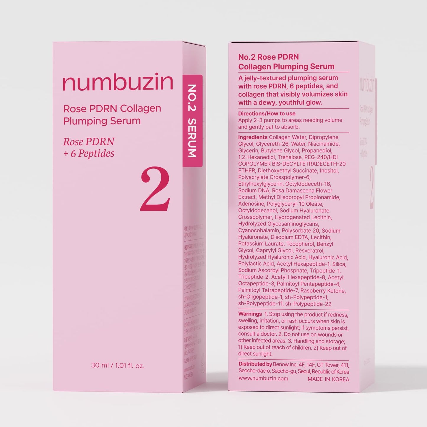 numbuzin - No.2 Rose PDRN Collagen Plumping Serum