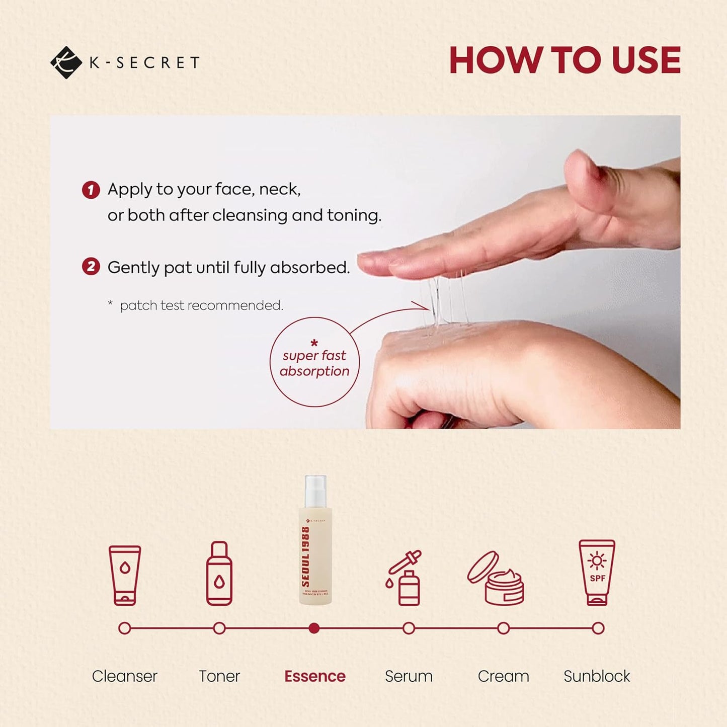 KSECRET - SEOUL 1988 Essence : Snail Mucin 97% + Rice