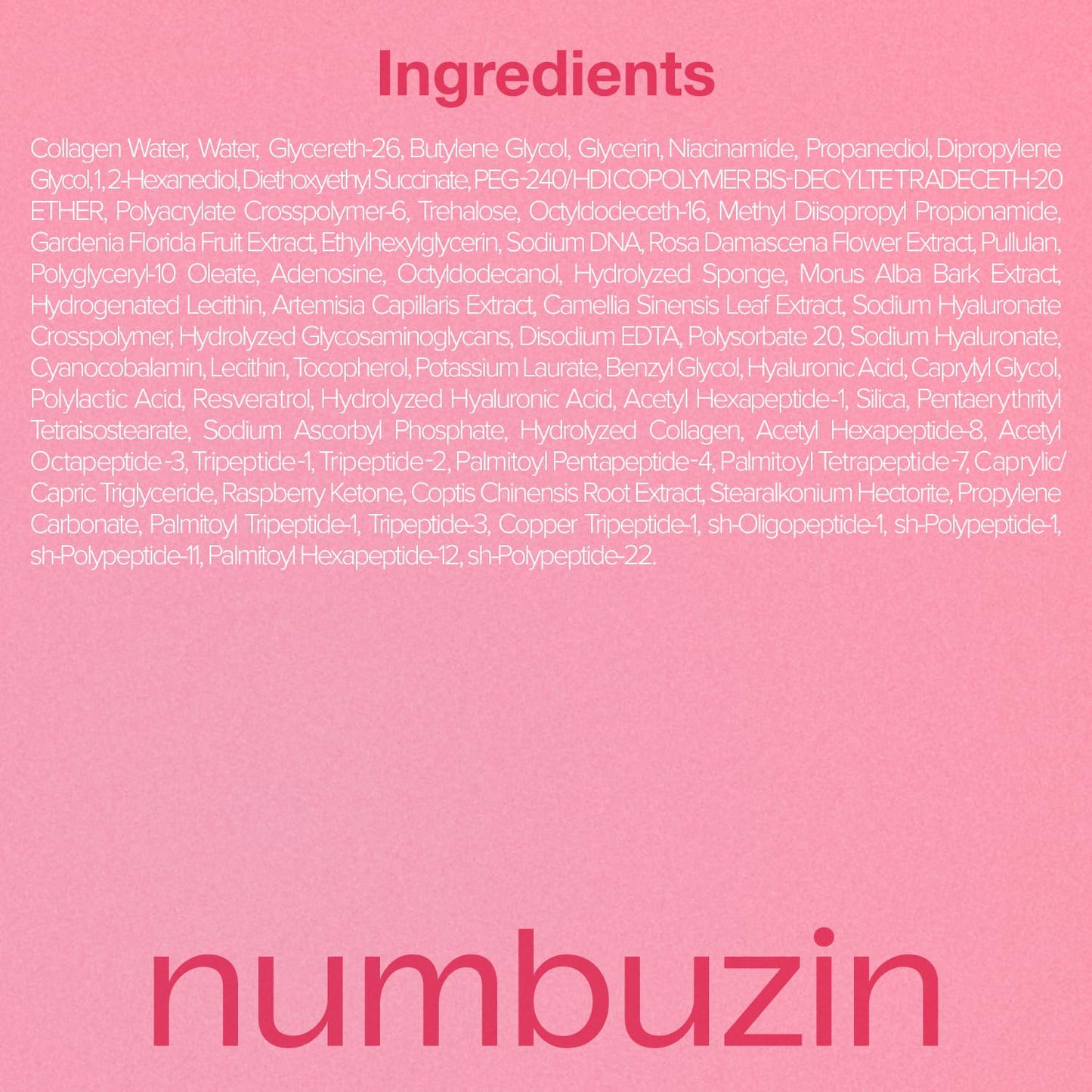 numbuzin - No.2 Rose PDRN Collagen 2X Plumping Serum
