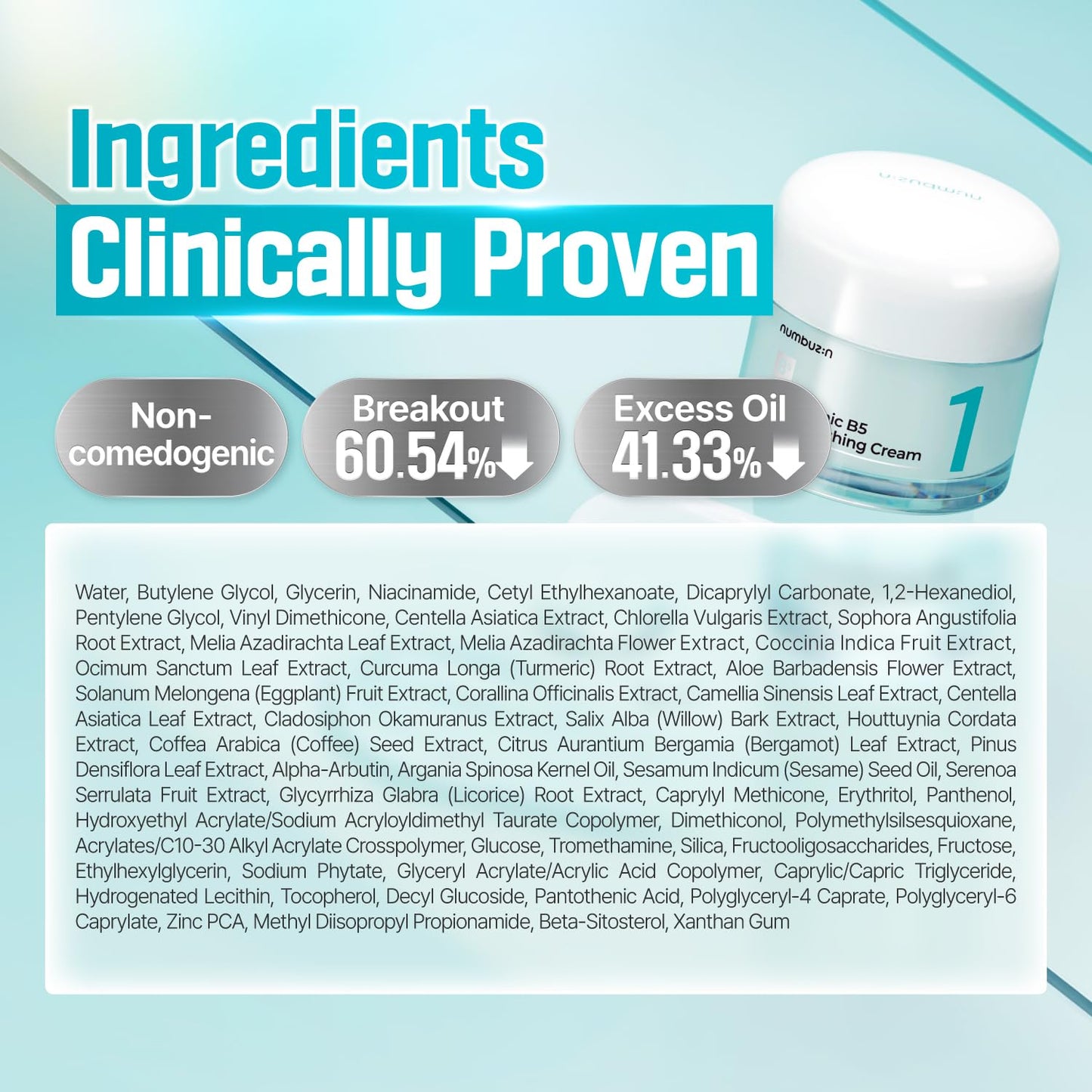 numbuzin - No.1 Pantothenic B5 Active Soothing Cream - Crème apaisante