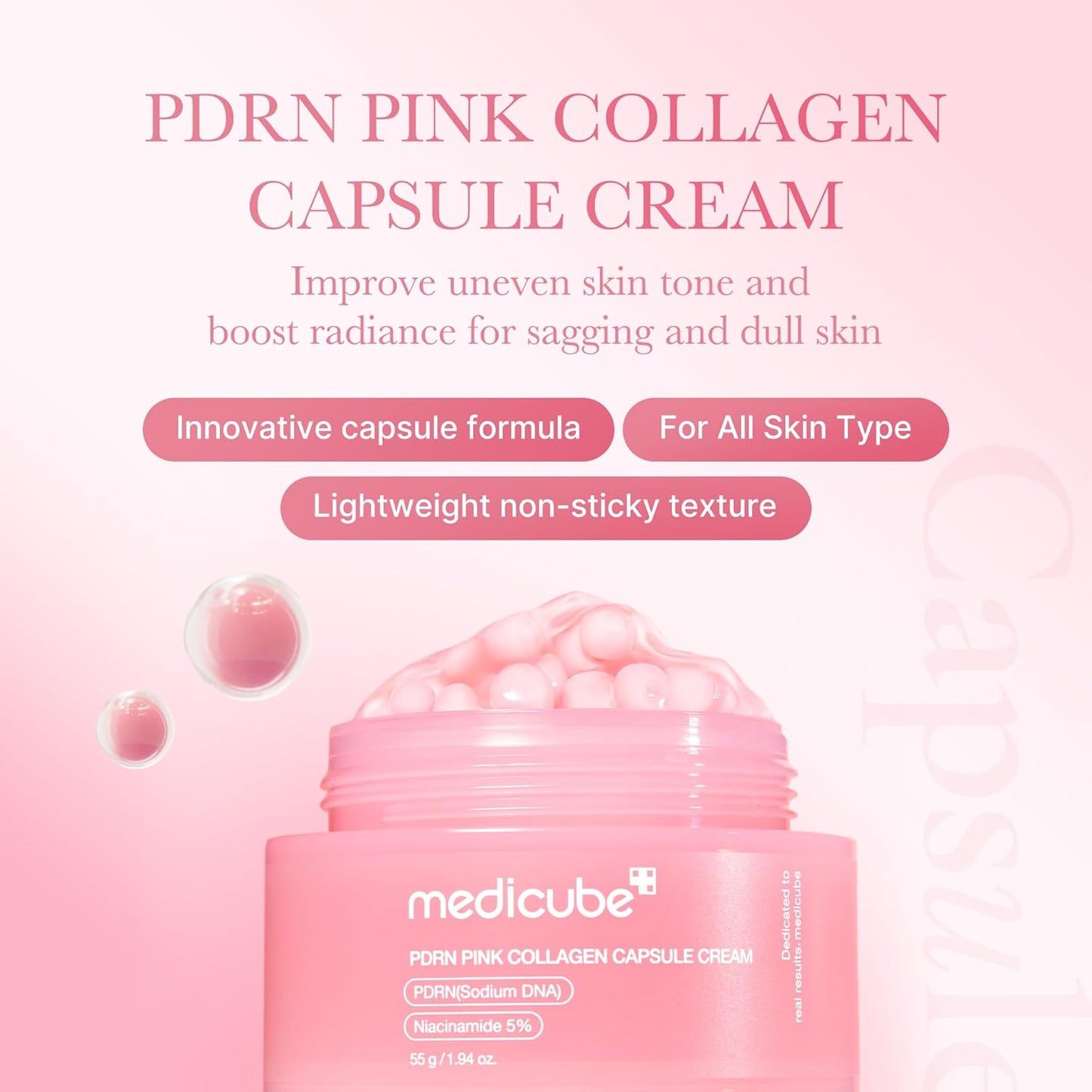 medicube - PDRN Pink Collagen Capsule Cream - Crème