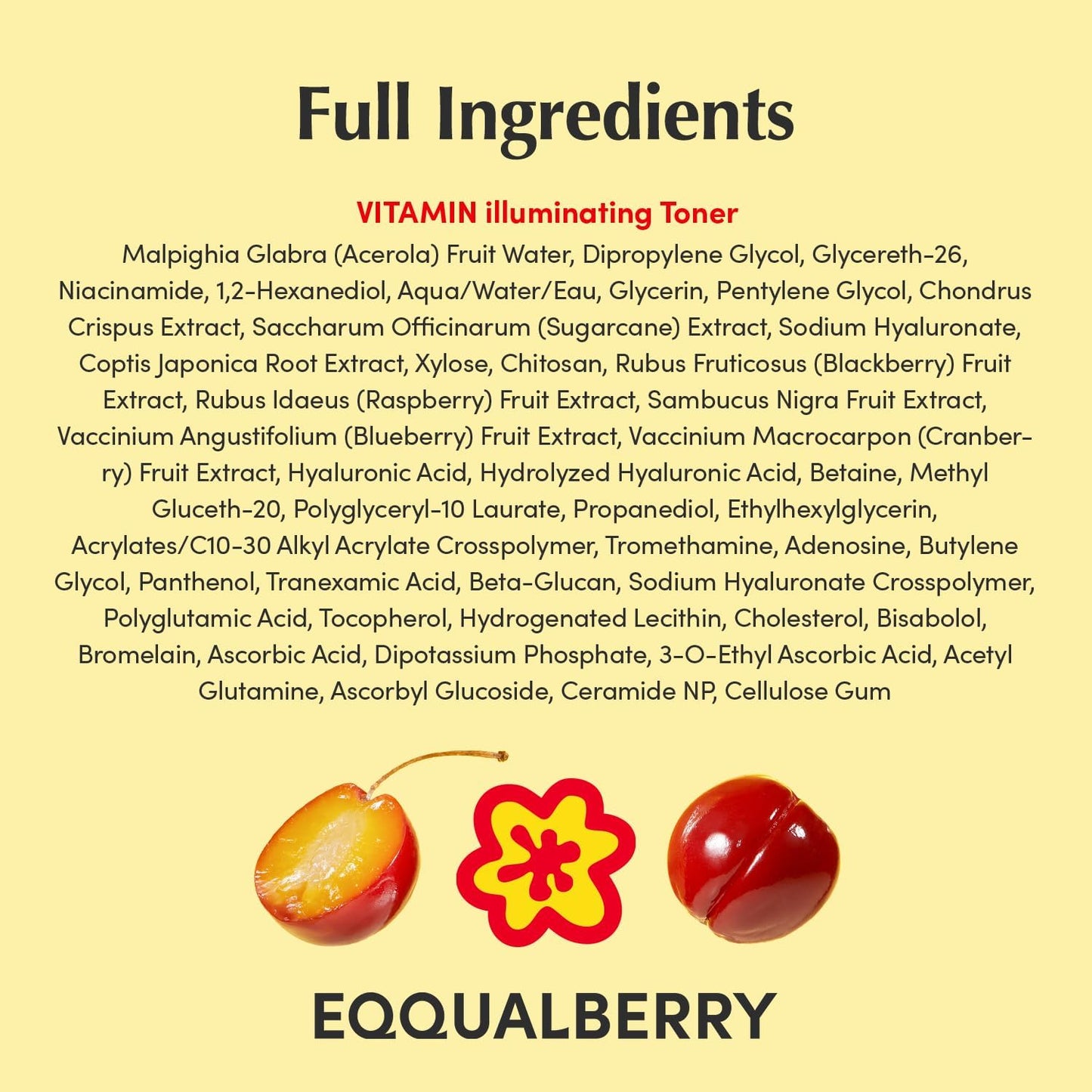 EQQUALBERRY - Vitamin Illuminating Toner