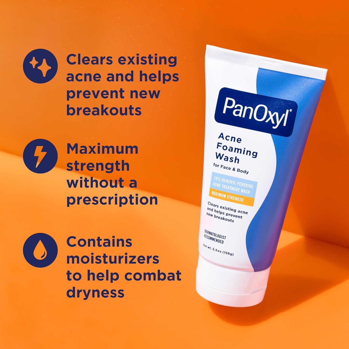 PanOxyl Acne Creamy Wash Peroxyde de Benzoyle 10%