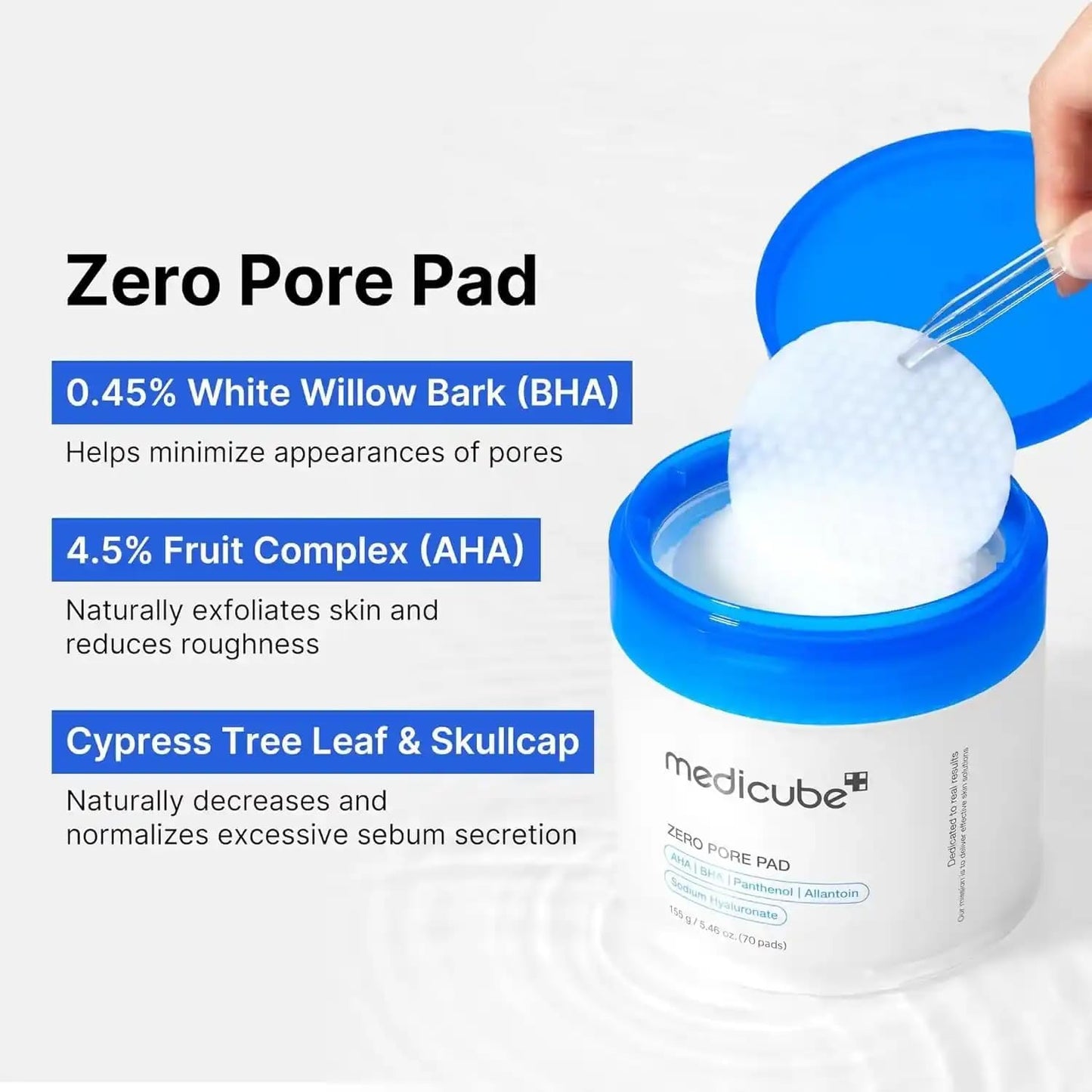 medicube - Zero Pore Pad 2.0 - Disques exfoliants anti-pores