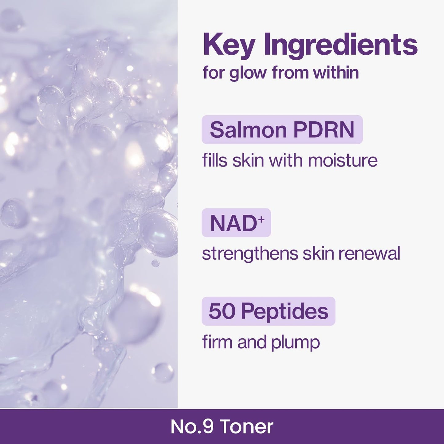 numbuzin - No.9 NAD+ PDRN Glow Boosting Toner