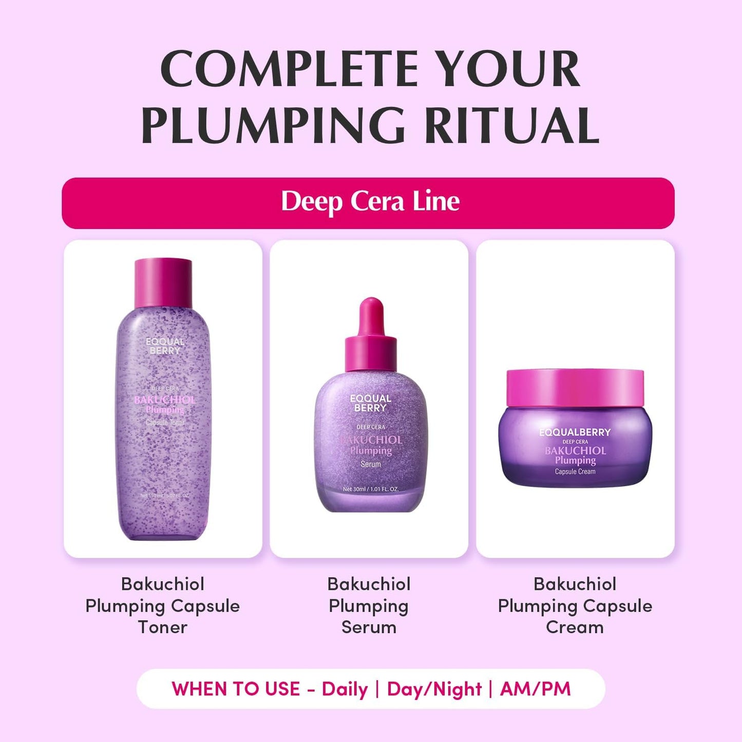 EQQUALBERRY - Bakuchiol Plumping Capsule Toner