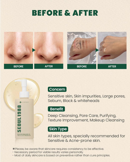 KSECRET - SEOUL 1988 Cleansing Oil : Pine Cica 1% + Probiotics
