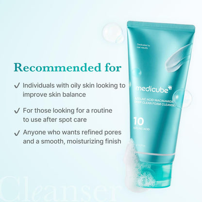 medicube - Azelaic Acid Niacinamide Deep Clean Foam Cleanser
