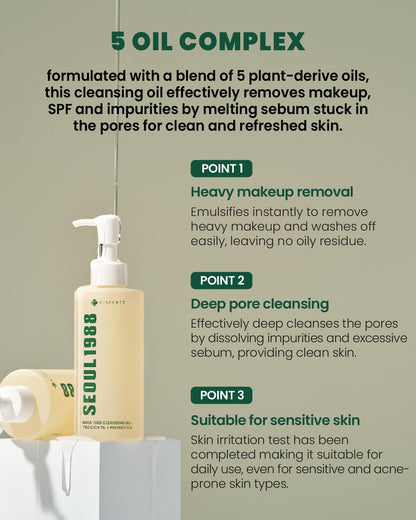 KSECRET - SEOUL 1988 Cleansing Oil : Pine Cica 1% + Probiotics