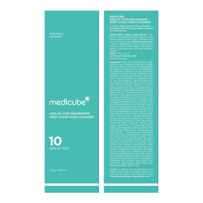 medicube - Azelaic Acid Niacinamide Deep Clean Foam Cleanser