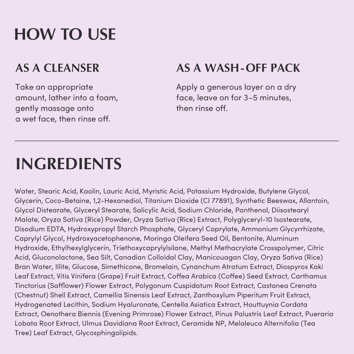 EQQUALBERRY - Purple Rice Pore Purifying Pack Cleanser