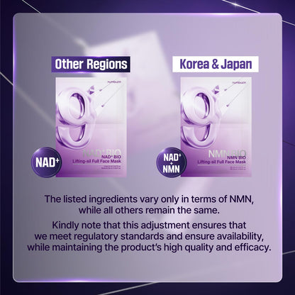 numbuzin - No.9 NAD Bio Lifting-sil Full Face Mask Set