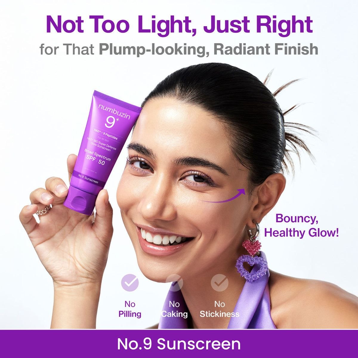 numbuzin No.9 Sunscreen | Super Defense Glow Sunscreen | Broad Spectrum SPF 50 | For All Skin Types & Skin Tones | Glowing,...